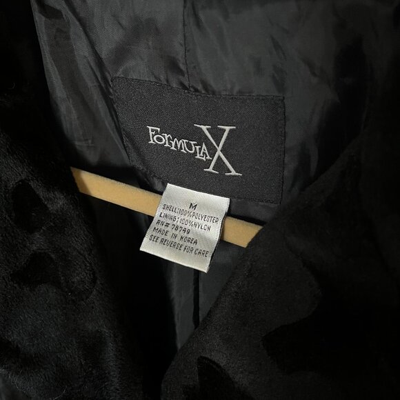 Vintage 90s Black Marbled Jacket - Faux Fur/Velvet -  Size M - worn once - Picture 4 of 6